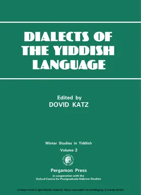 Katz |  Dialects of the Yiddish Language | eBook | Sack Fachmedien