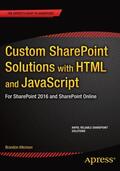 Atkinson |  Custom SharePoint Solutions with HTML and JavaScript | Buch |  Sack Fachmedien