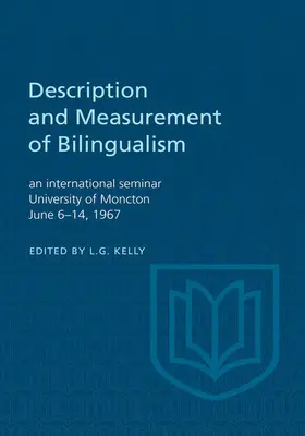 Kelly |  Description and Measurement of Bilingualism | eBook | Sack Fachmedien
