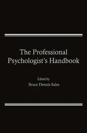 Sales | The Professional Psychologist's Handbook | Buch | 978-1-4899-1027-1 | www.sack.de