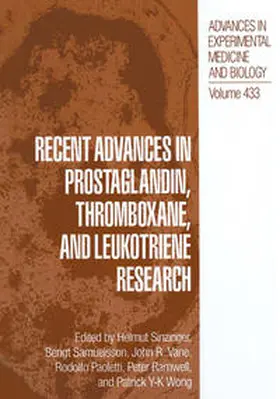 Sinzinger / Samuelsson / Vane |  Recent Advances in Prostaglandin, Thromboxane, and Leukotriene Research | eBook | Sack Fachmedien