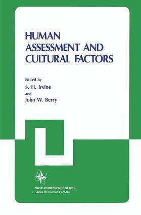 Irvine / Berry | Human Assessment and Cultural Factors | Buch | 978-1-4899-2153-6 | sack.de