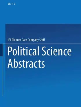  Political Science Abstracts | Buch |  Sack Fachmedien