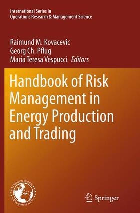 Kovacevic / Vespucci / Pflug | Handbook of Risk Management in Energy Production and Trading | Buch | 978-1-4899-7970-4 | sack.de