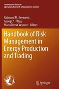 Kovacevic / Vespucci / Pflug |  Handbook of Risk Management in Energy Production and Trading | Buch |  Sack Fachmedien