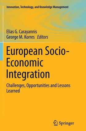 Korres / Carayannis | European Socio-Economic Integration | Buch | 978-1-4899-9463-9 | sack.de