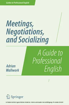 Wallwork |  Meetings, Negotiations, and Socializing | eBook | Sack Fachmedien