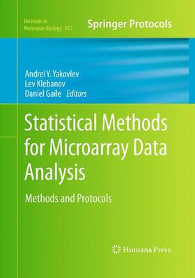 Yakovlev / Gaile / Klebanov |  Statistical Methods for Microarray Data Analysis | Buch |  Sack Fachmedien