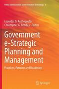 Reddick / Anthopoulos |  Government e-Strategic Planning and Management | Buch |  Sack Fachmedien