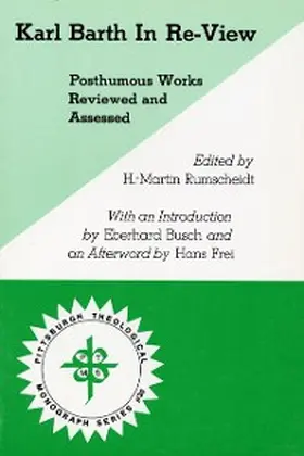Rumscheidt |  Karl Barth In Re-View | eBook | Sack Fachmedien