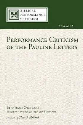 Oestreich |  Performance Criticism of the Pauline Letters | eBook | Sack Fachmedien