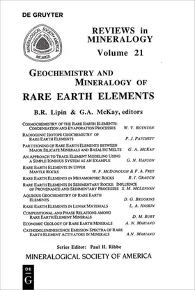 Lipin / McKay |  Geochemistry and Mineralogy of Rare Earth Elements | eBook | Sack Fachmedien