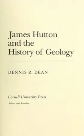 Dean |  James Hutton and the History of Geology | eBook | Sack Fachmedien