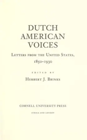 Brinks |  Dutch American Voices | eBook | Sack Fachmedien