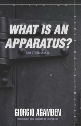Agamben | "What Is an Apparatus?" and Other Essays | E-Book | sack.de