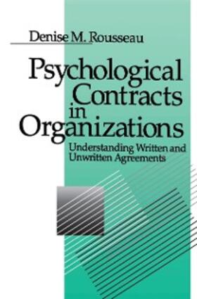 Rousseau | Psychological Contracts in Organizations | E-Book | sack.de