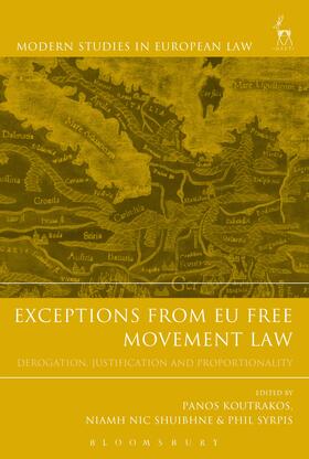 Koutrakos / Shuibhne / Syrpis |  Exceptions from EU Free Movement Law | Buch |  Sack Fachmedien