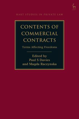 Davies / Raczysnka / Raczynska | Contents of Commercial Contracts: Terms Affecting Freedoms | Buch | 978-1-5099-3049-4 | sack.de