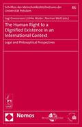 Gunnarsson / Mürbe / Weiß |  The Human Right to a Dignified Existence in an International Context: Legal and Philosophical Perspectives | Buch |  Sack Fachmedien