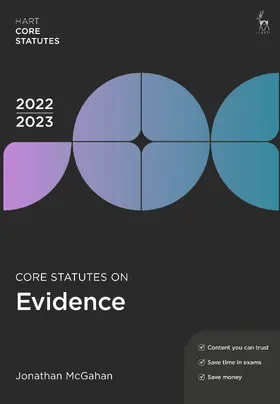 McGahan |  Core Statutes on Evidence 2022-23 | Buch |  Sack Fachmedien