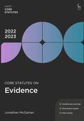 McGahan |  Core Statutes on Evidence 2022-23 | Buch |  Sack Fachmedien