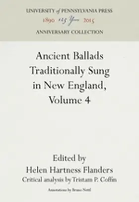 Flanders |  Ancient Ballads Traditionally Sung in New England, Volume 4 | Buch |  Sack Fachmedien