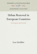 Grebler |  Urban Renewal in European Countries | Buch |  Sack Fachmedien