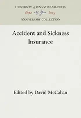 McCahan |  Accident and Sickness Insurance | Buch |  Sack Fachmedien