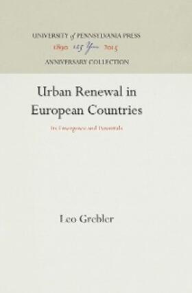 Grebler | Urban Renewal in European Countries | E-Book | sack.de