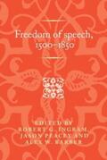 Ingram / Peacey / Barber |  Freedom of speech, 1500–1850 | eBook | Sack Fachmedien