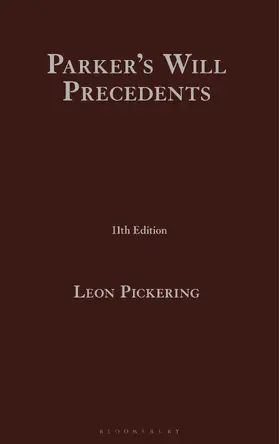 Pickering |  Parker's Will Precedents | Buch |  Sack Fachmedien