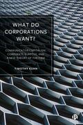 Kuhn |  What Do Corporations Want? | Buch |  Sack Fachmedien
