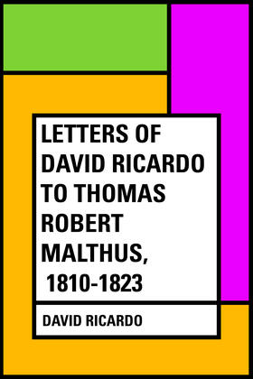 Ricardo | Letters of David Ricardo to Thomas Robert Malthus, 1810-1823 | E-Book | sack.de