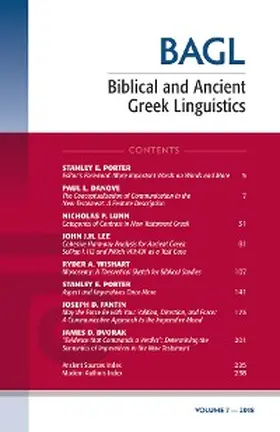 Porter / O'Donnell |  Biblical and Ancient Greek Linguistics, Volume 7 | eBook | Sack Fachmedien