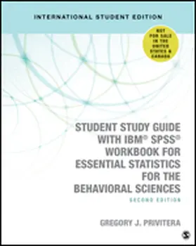 Privitera |  Student Study Guide With IBM® SPSS® Workbook for Essential Statistics for the Behavioral Sciences | Buch |  Sack Fachmedien