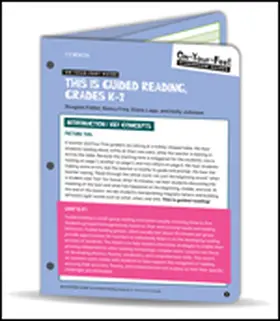 Fisher / Frey / Lapp |  On-Your-Feet Guide: This Is Guided Reading, Grades K-2 | Loseblattwerk |  Sack Fachmedien