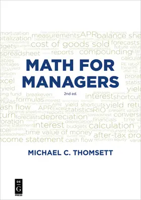 Thomsett | Math for Managers | E-Book | www.sack.de