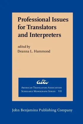 Hammond |  Professional Issues for Translators and Interpreters | Buch |  Sack Fachmedien