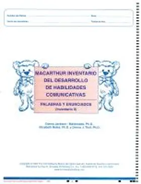 Jackson-Maldonado / Bates / Thal |  MacArthur Inventario del Desarrollo de Habilidades Comunicativas (Inventario) | Buch |  Sack Fachmedien