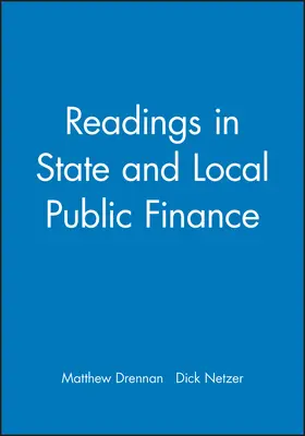 Drennan / Netzer |  Read State Local Pub Finance | Buch |  Sack Fachmedien