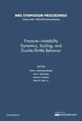 Carlsson / Fuller, Jr. / Mecholsky |  Fracture-Instability Dynamics, Scaling and Ductile/Brittle Behavior | Buch |  Sack Fachmedien