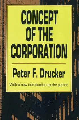 Drucker |  Concept of the Corporation | Buch |  Sack Fachmedien