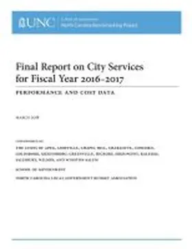 Roenigk |  Final Report on City Services for Fiscal Year 2016-2017 | Buch |  Sack Fachmedien