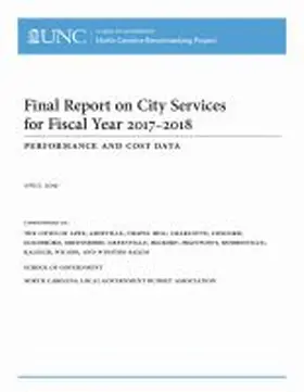 Roenigk |  Final Report on City Services for Fiscal Year 2017-2018 | Buch |  Sack Fachmedien