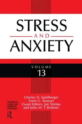 Spielberger / Sarason / Strelau |  Stress And Anxiety | Buch |  Sack Fachmedien