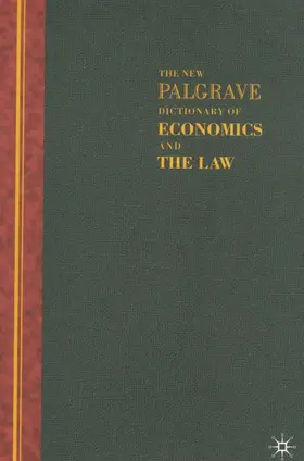 Newman |  The New Palgrave Dictionary of Economics and the Law | Buch |  Sack Fachmedien
