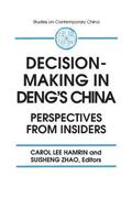 Lee Hamrin / Barnett / Zhao |  Decision-making in Deng's China | Buch |  Sack Fachmedien