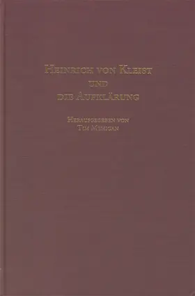 Mehigan |  Heinrich Von Kleist Und Die Aufklärung | Buch |  Sack Fachmedien