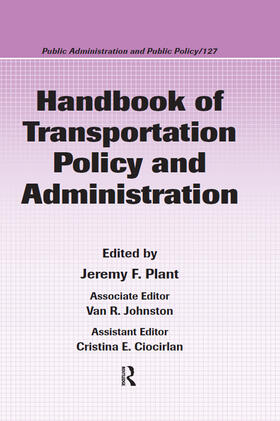 Plant |  Handbook of Transportation Policy and Administration | Buch |  Sack Fachmedien