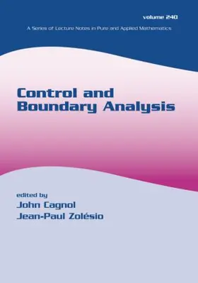 Cagnol | Control and Boundary Analysis | Buch | 978-1-57444-594-7 | sack.de